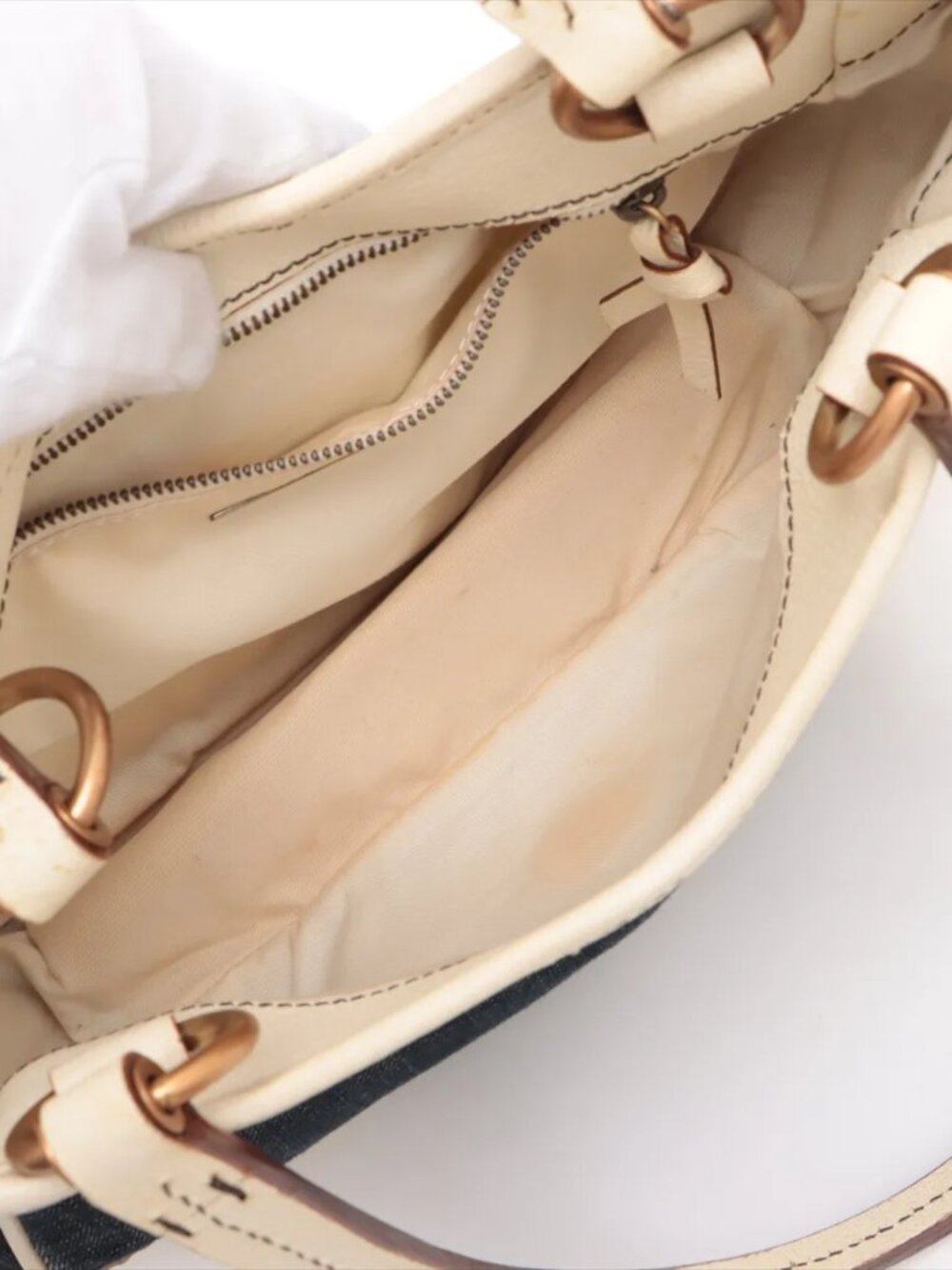 MIU MIU DENIM SHOULDER BAG J17 - Picture 7 of 14